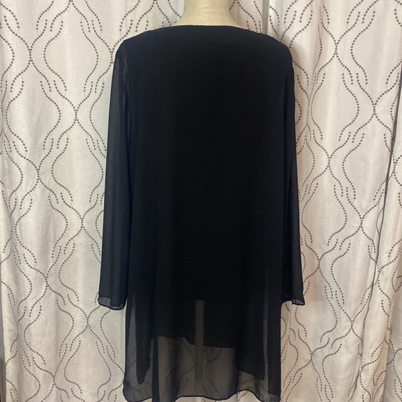 Alfani Embellished Split-Neck Tunic with Split Sides - Picture 6 of 8